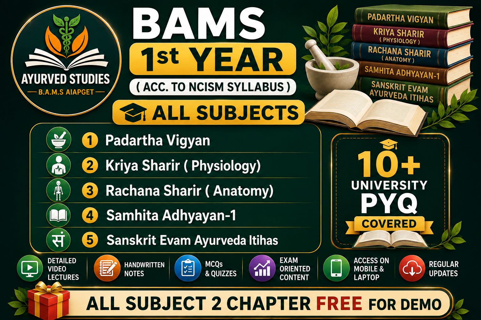 BAMS 1st Year (NCISM)