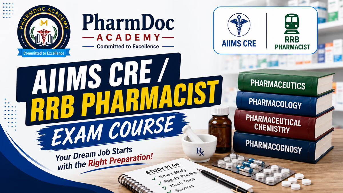AIIMS CRE / RRB Pharmacist.
