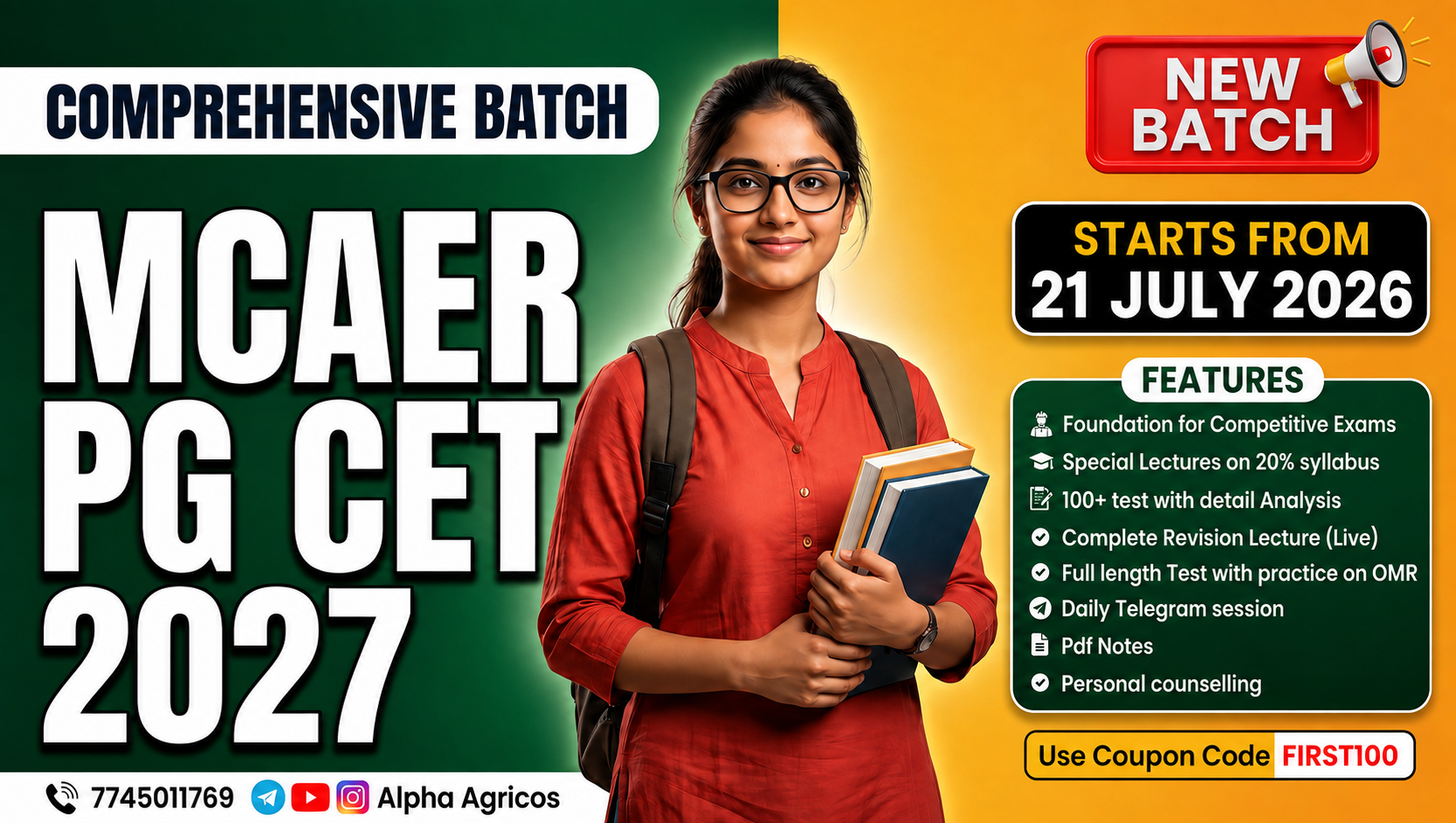 MCAER PG CET 2027 2.0 (Comprehensive Batch) Live + Recorded 