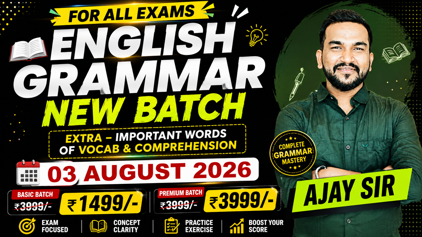 English Grammar New Batch -  August 2026
