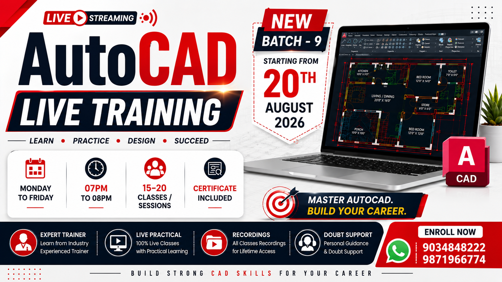 AutoCAD LIVE Mastery for Interior Designers & Architects 🟢