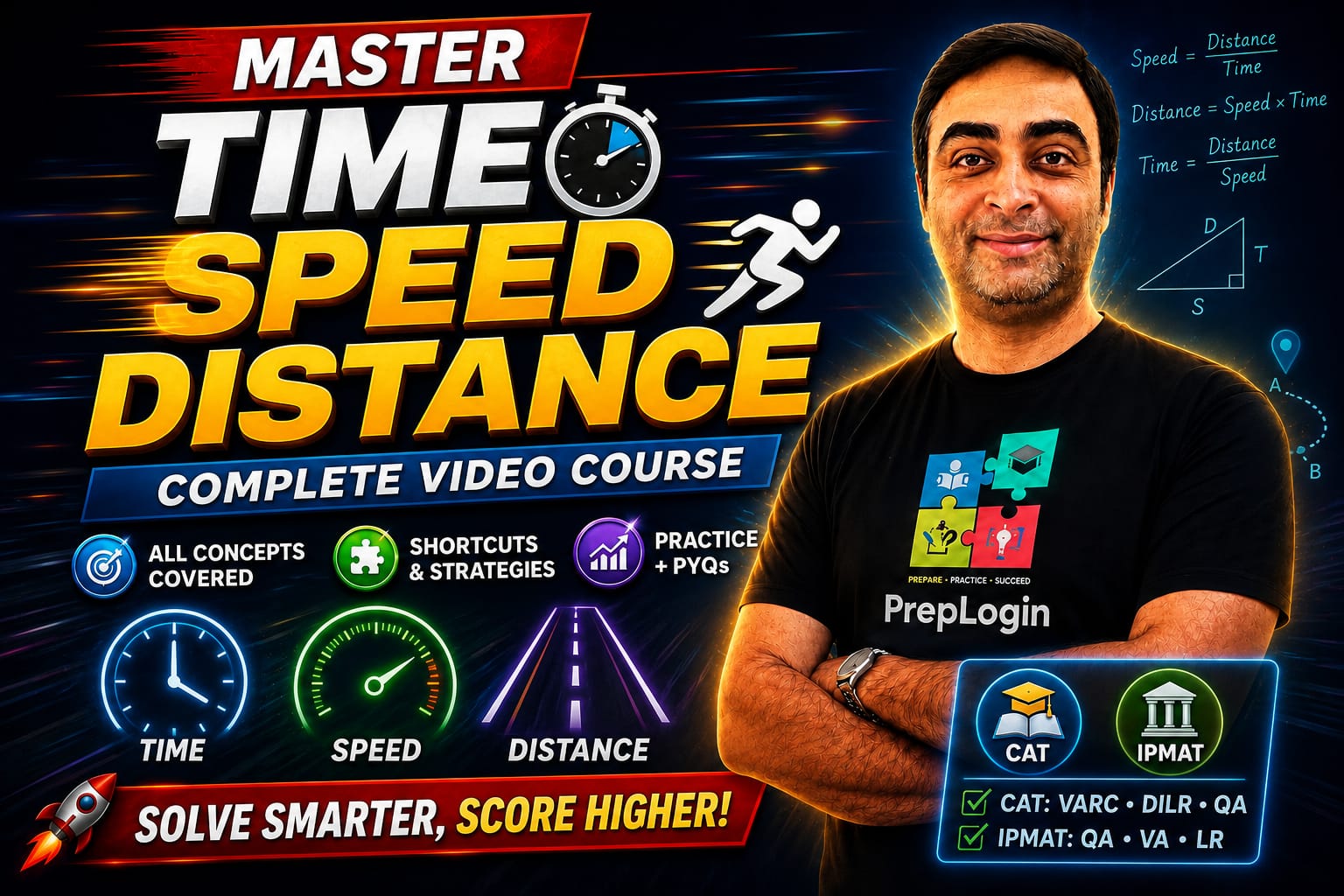 Master Time, Speed & Distance for CAT & IPMAT | Complete Concept to Advanced Course