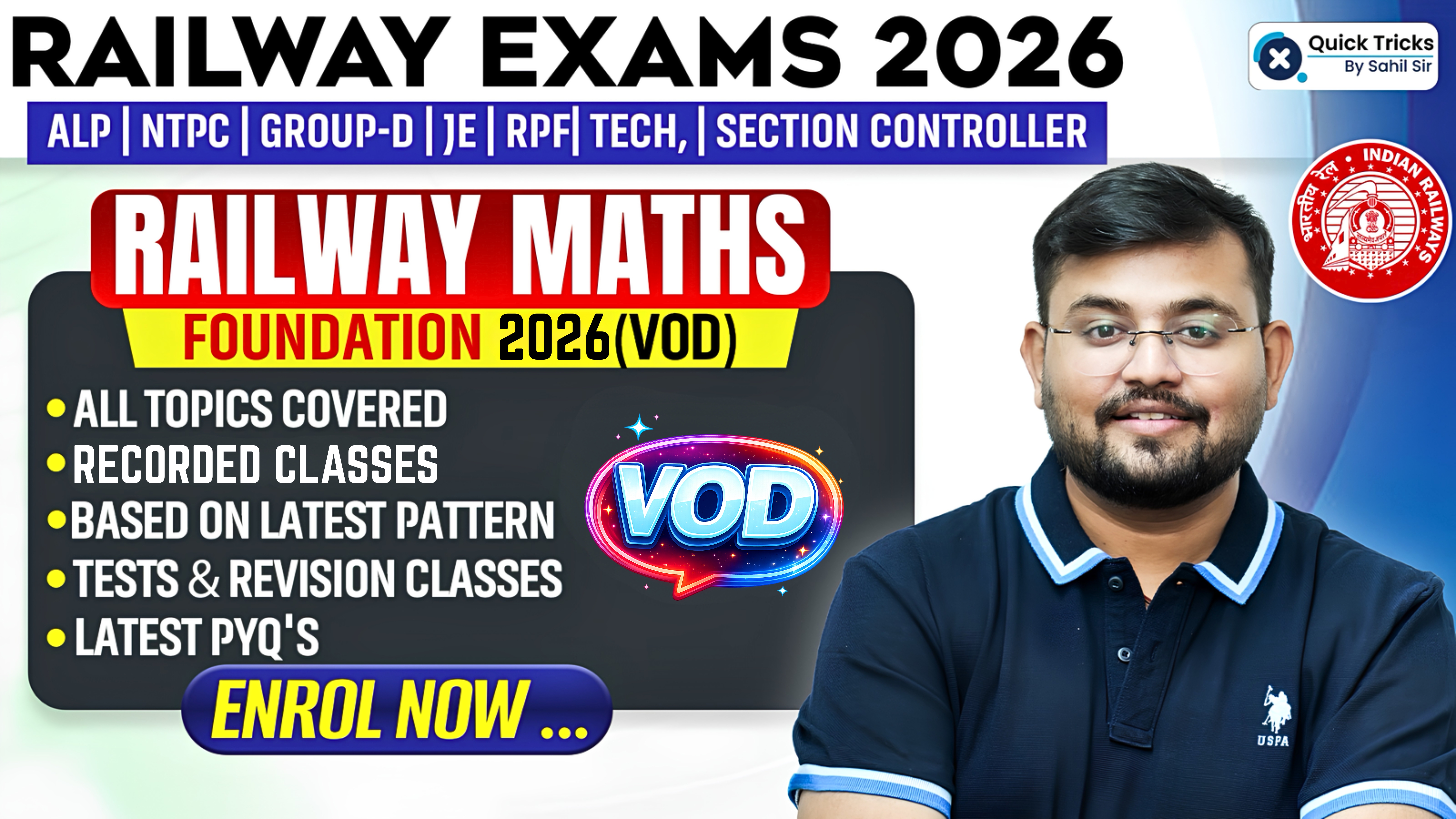 RAILWAY MATHS FOUNDATION BATCH (VOD) @