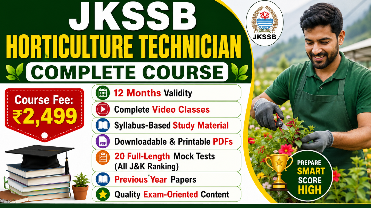 JKSSB Horticulture Technician Exam Coaching