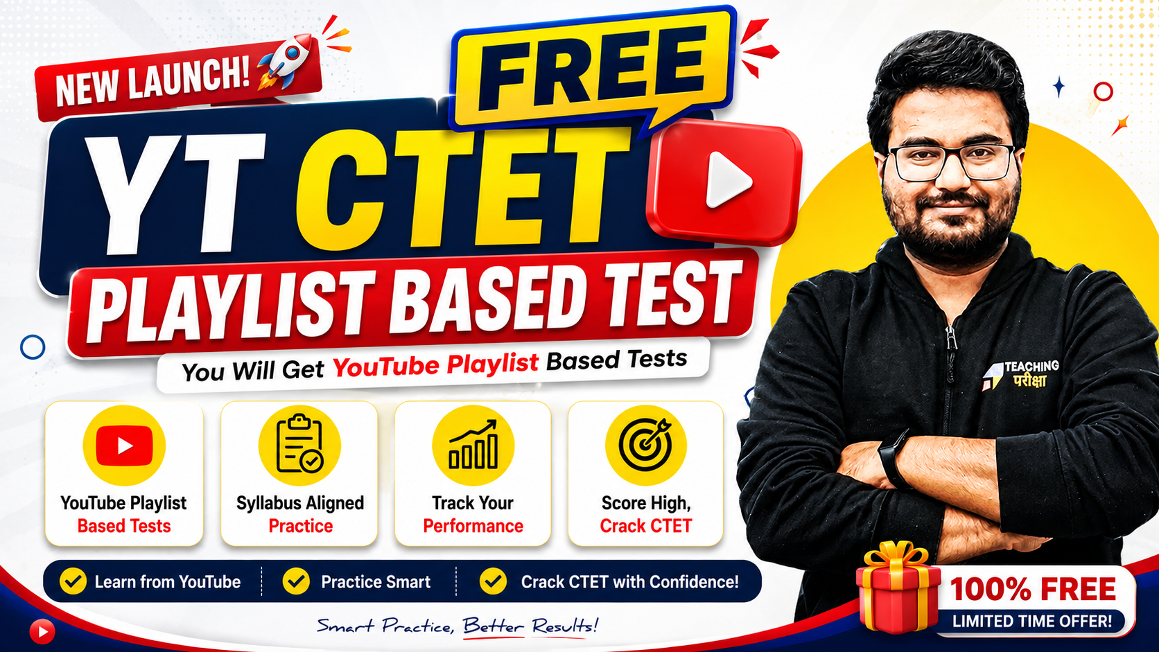 FREE YT CTET PLAYLIST BASED TEST