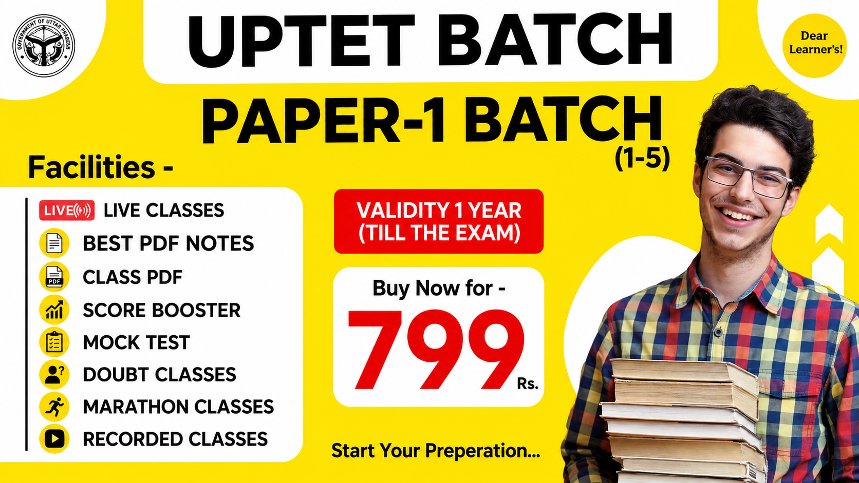 UPTET PRIMARY BATCH ( 1 To 5)