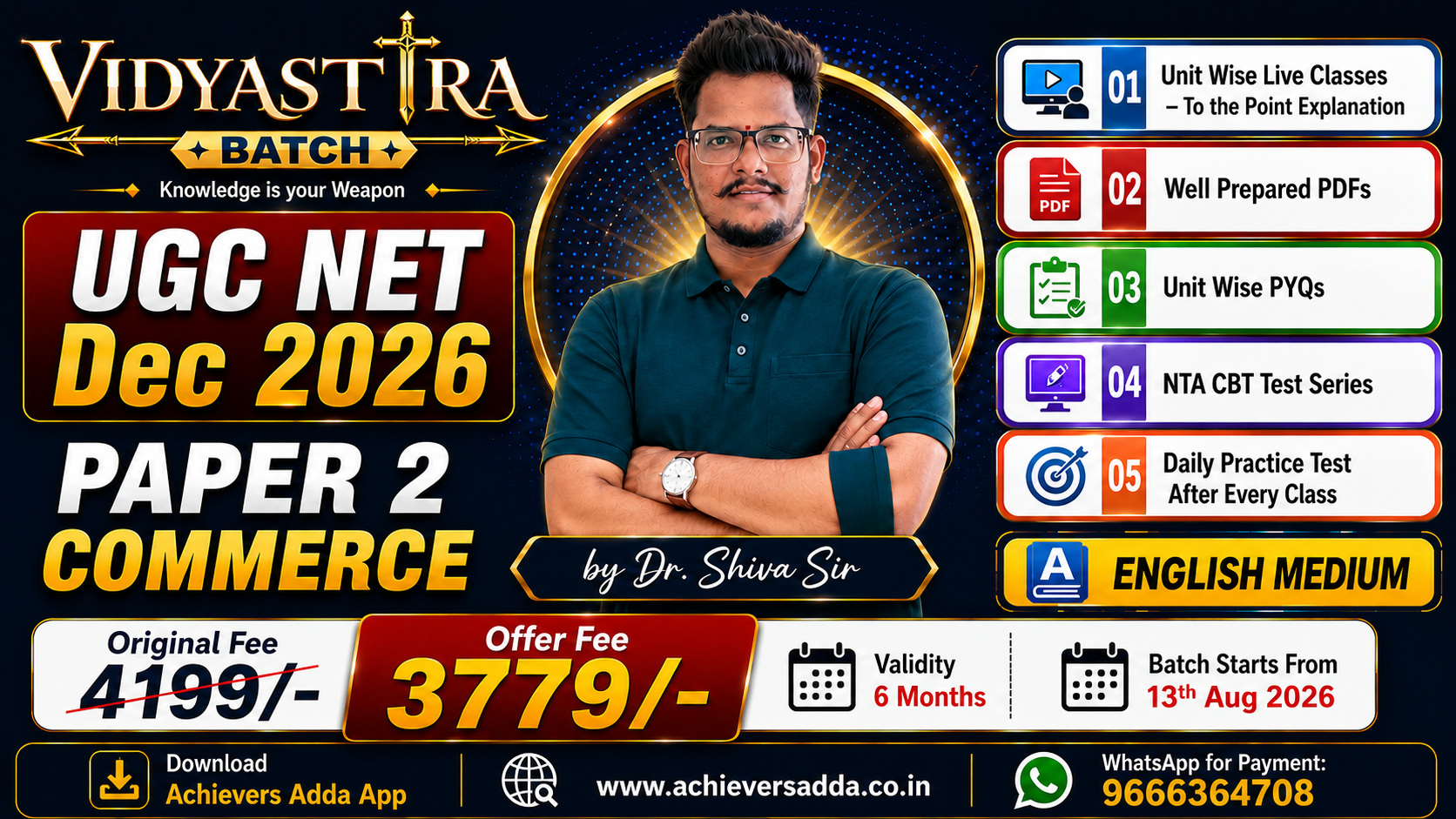 Commerce - UGC NET Dec 2026 & Karnataka Asst Prof, PU - Complete Course - VIDYASTRA BATCH