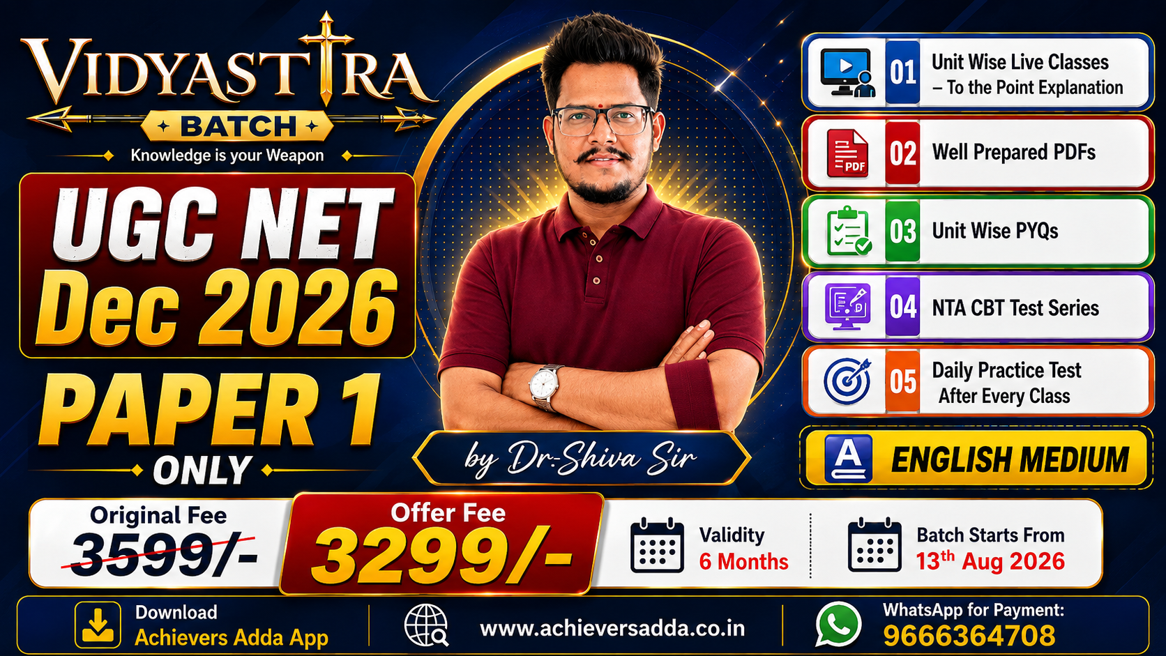 Paper 1 - UGC NET & SET Dec'26 - VIDYASTRA BATCH