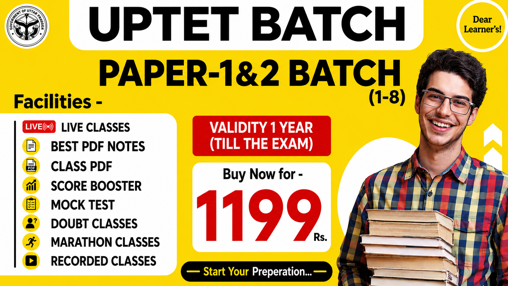 UPTET Primary & Junior level  ( 1To5)&(6To8)