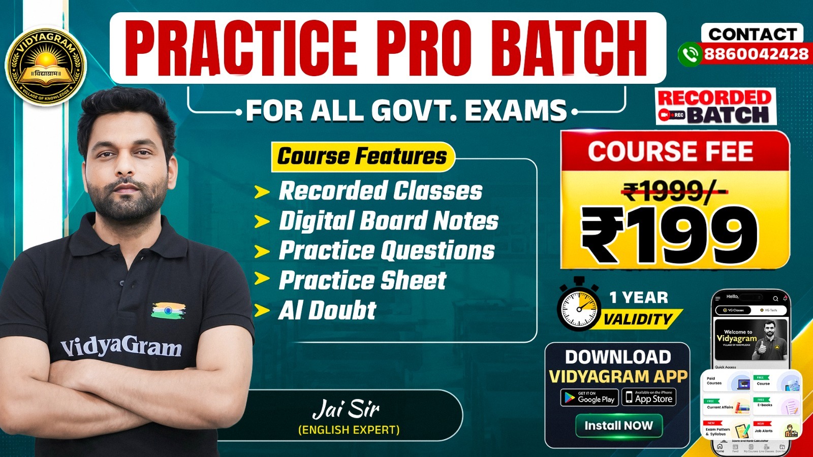 Practice Pro Batch by Jai Sir (Recorded Batch)