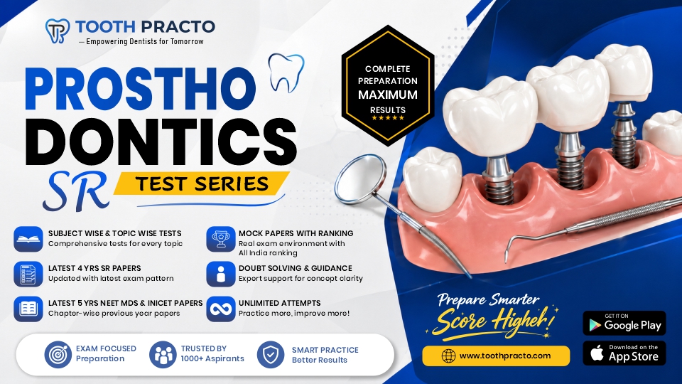 PROSTHODONTICS SR TEST SERIES