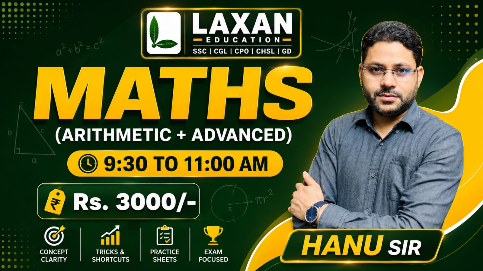 MATHS BY - HANU SIR 9:30 AM 2026