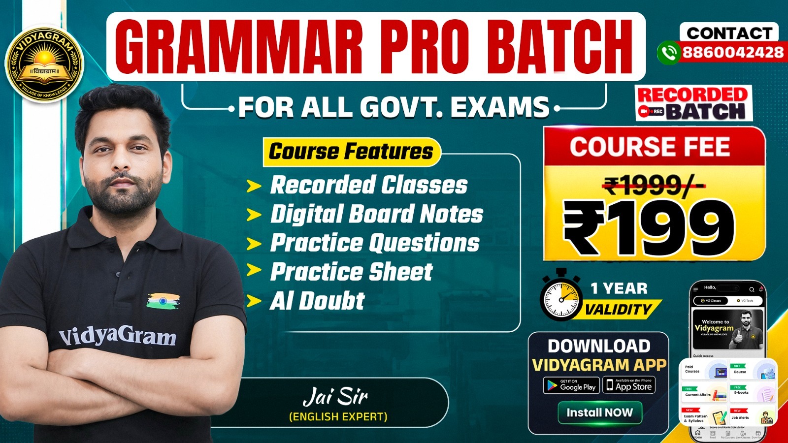 GRAMMAR PRO BATCH BY JAI SIR (RECORDED BATCH)