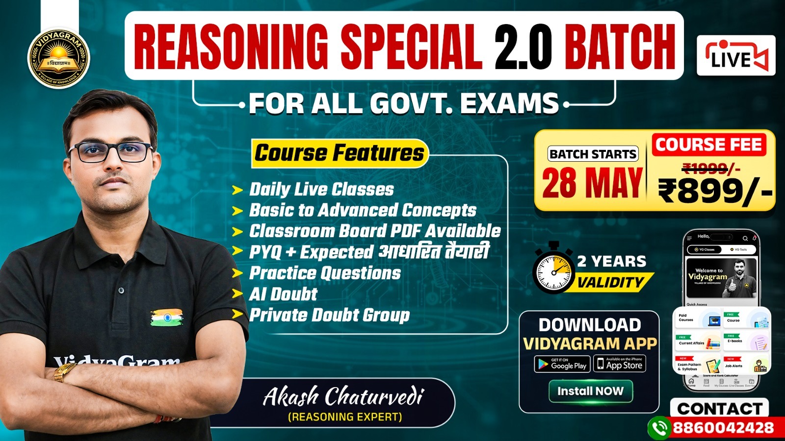🧠 REASONING SPECIAL 2.0 BATCH By Akash Chaturvedi Sir 🎯
