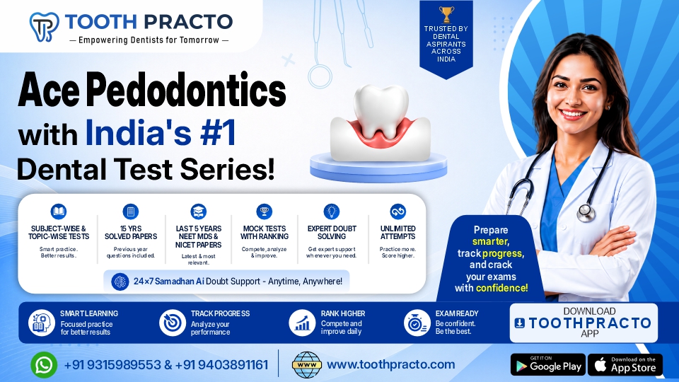 PEDODONTICS SR TEST SERIES