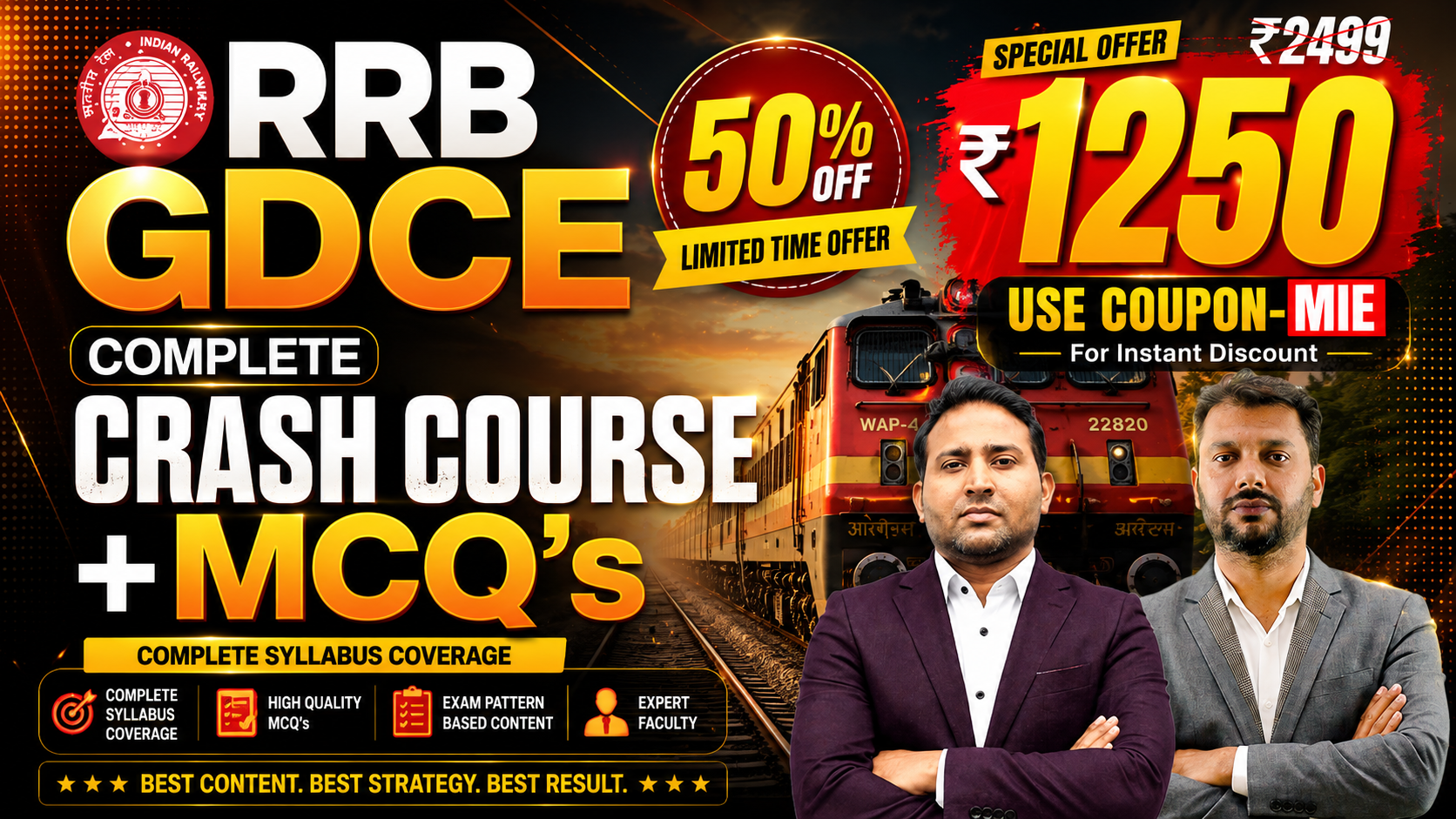  RRB GDCE JE (Technical) Complete Crash Course + MCQ Practice