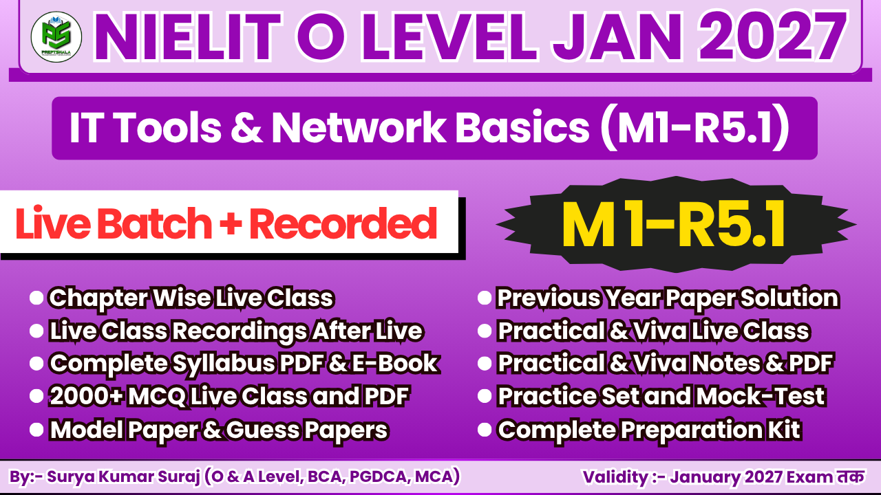IT Tools & Network Basics (M1-R5.1) Jan 2027