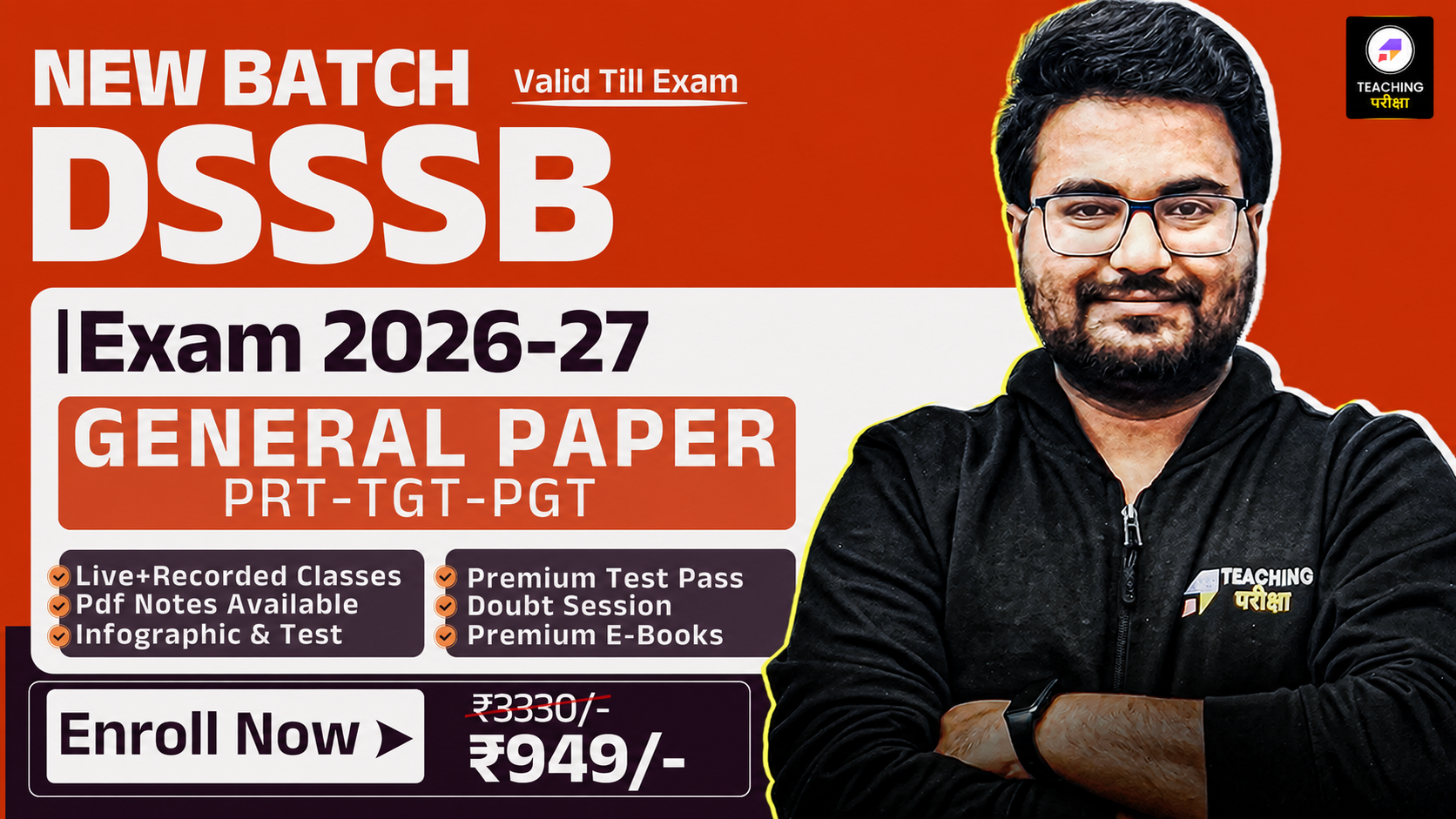 DSSSB (Common Paper) for PRT, TGT & PGT (2026-2027)