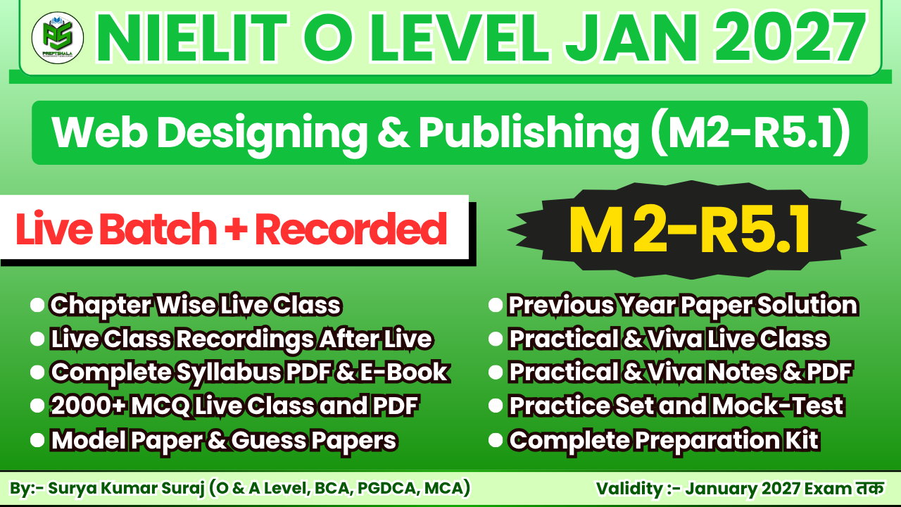Web Designing & Publishing (M2-R5.1) Jan 2027