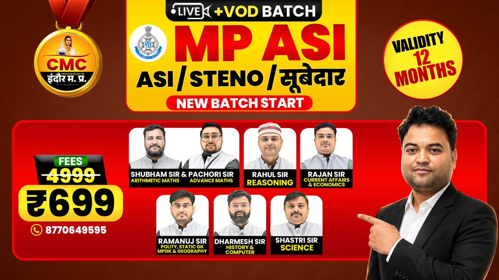 MP Police ASI/Steno/Subedar Live + VOD Course