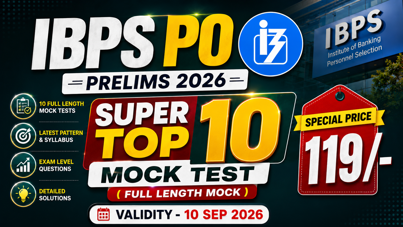 IBPS PO Prelims: 10 Super Mock Test 