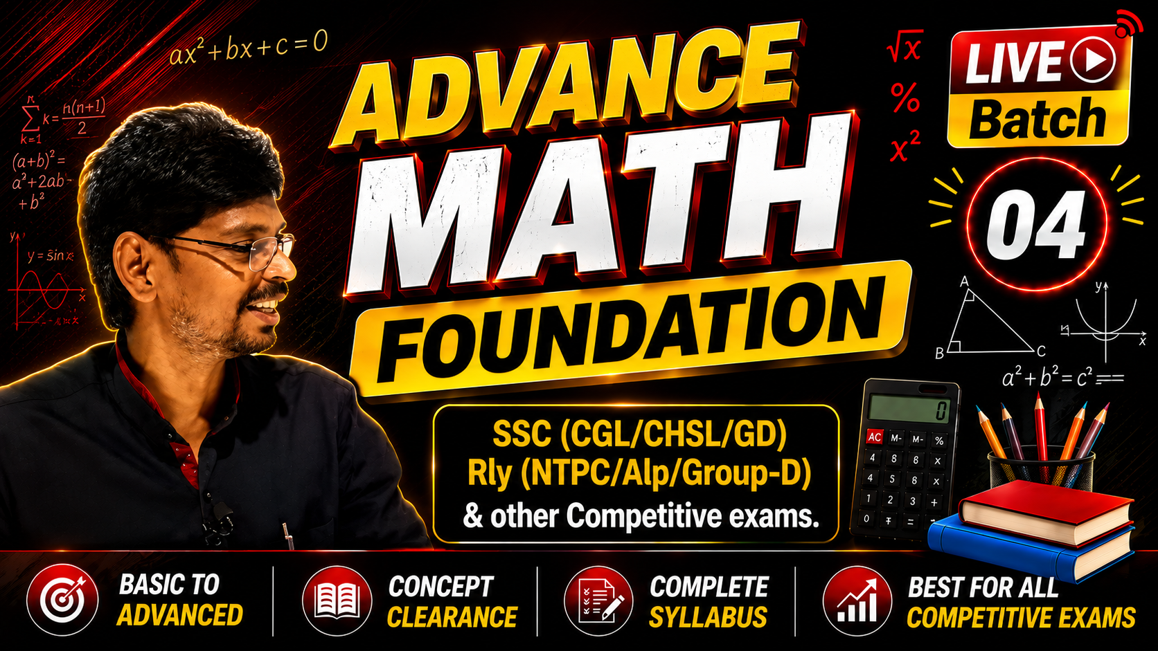 Advance Math Foundation Live Batch-04