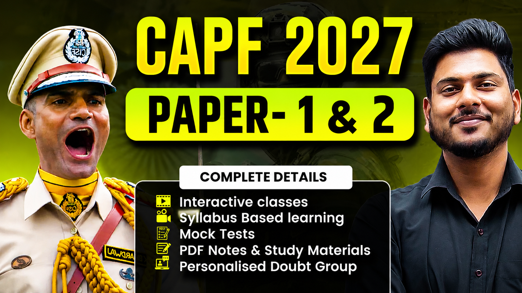 CAPF 2027 Batch (Paper- 1 & Paper- 2)