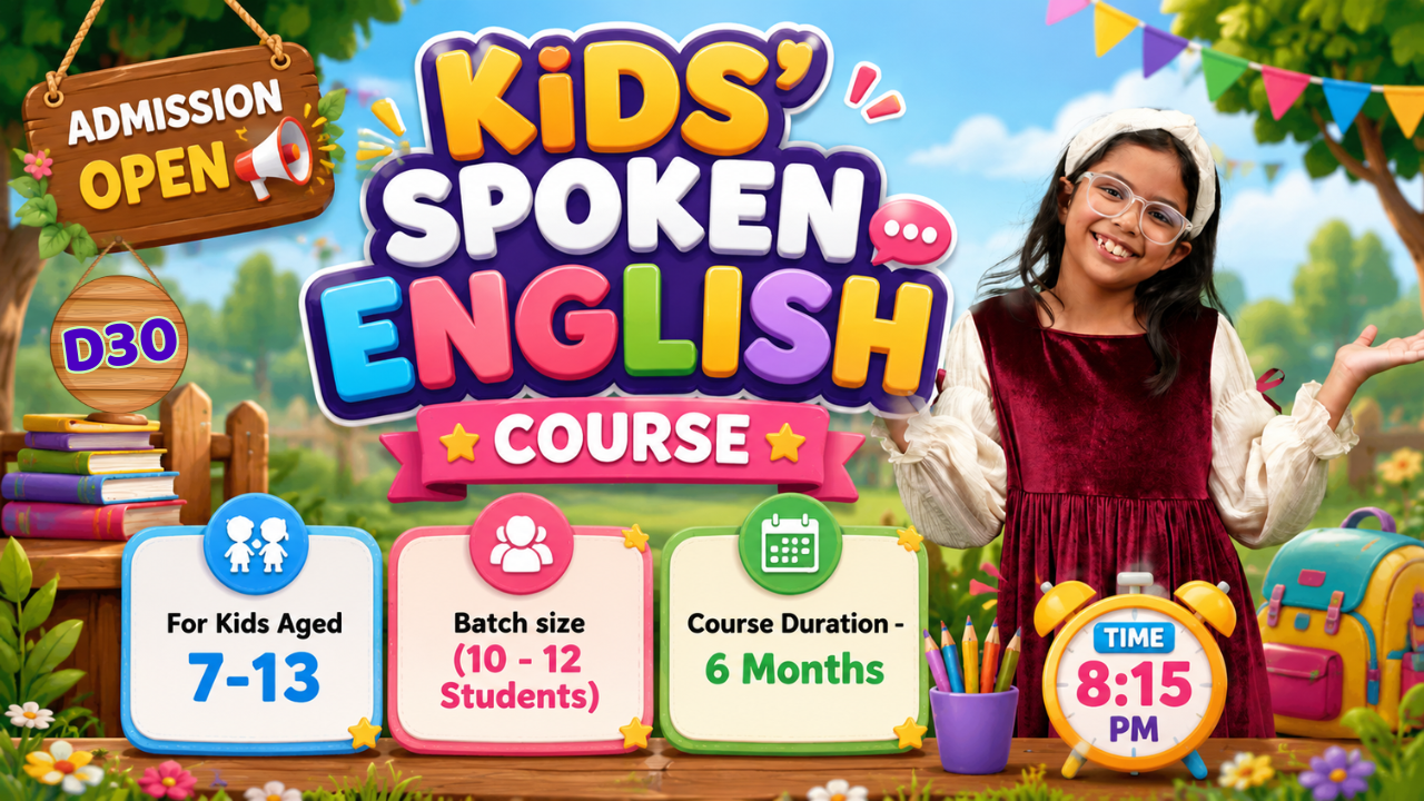Kids English Mastery ~ (D30: Age 8-12) ~ 6-Month Program