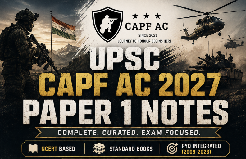 CAPF AC 2027 PAPER 1 NOTES 