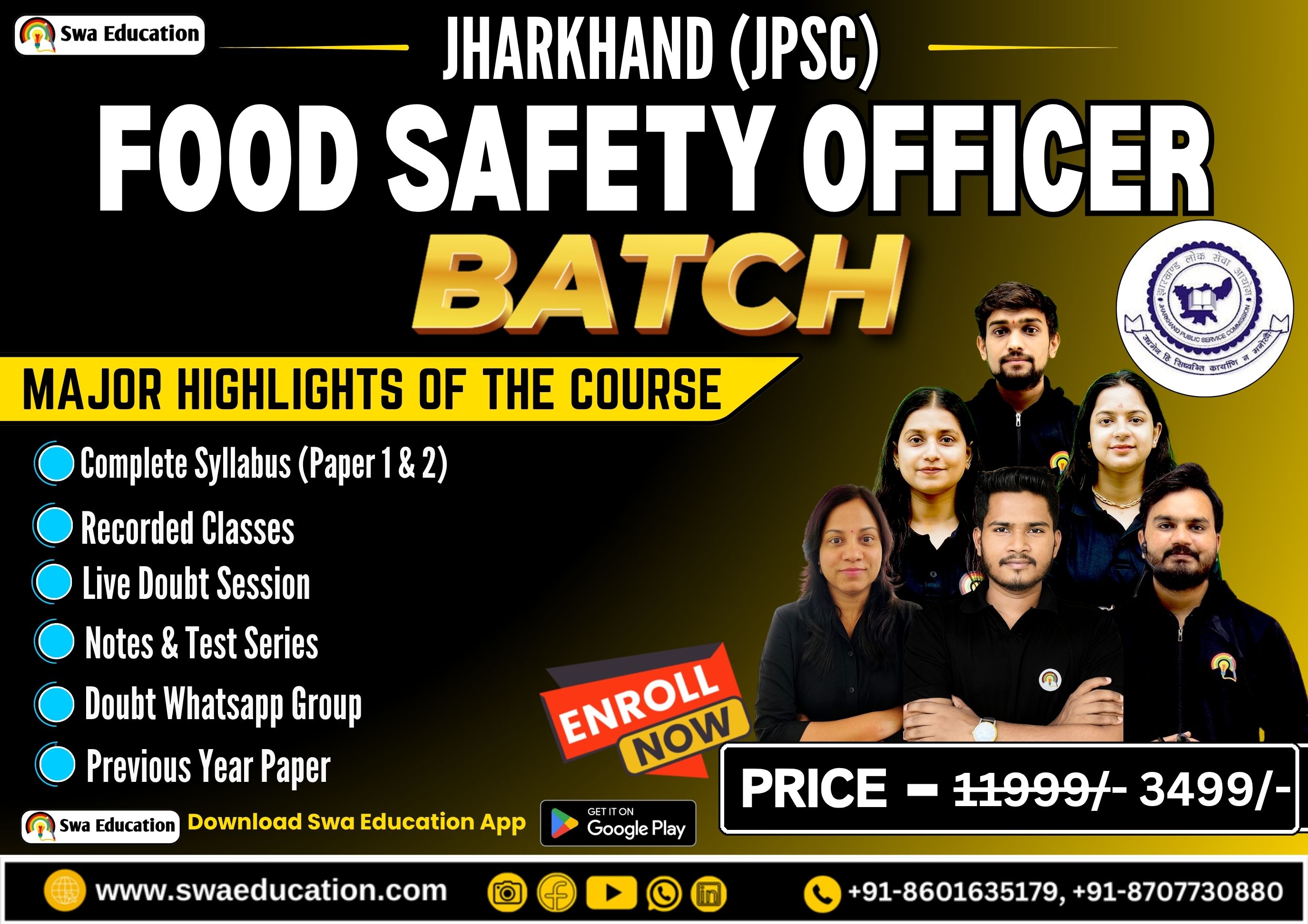 JHARKHAND (JPSC FSO) FOOD SAFETY OFFICER BATCH
