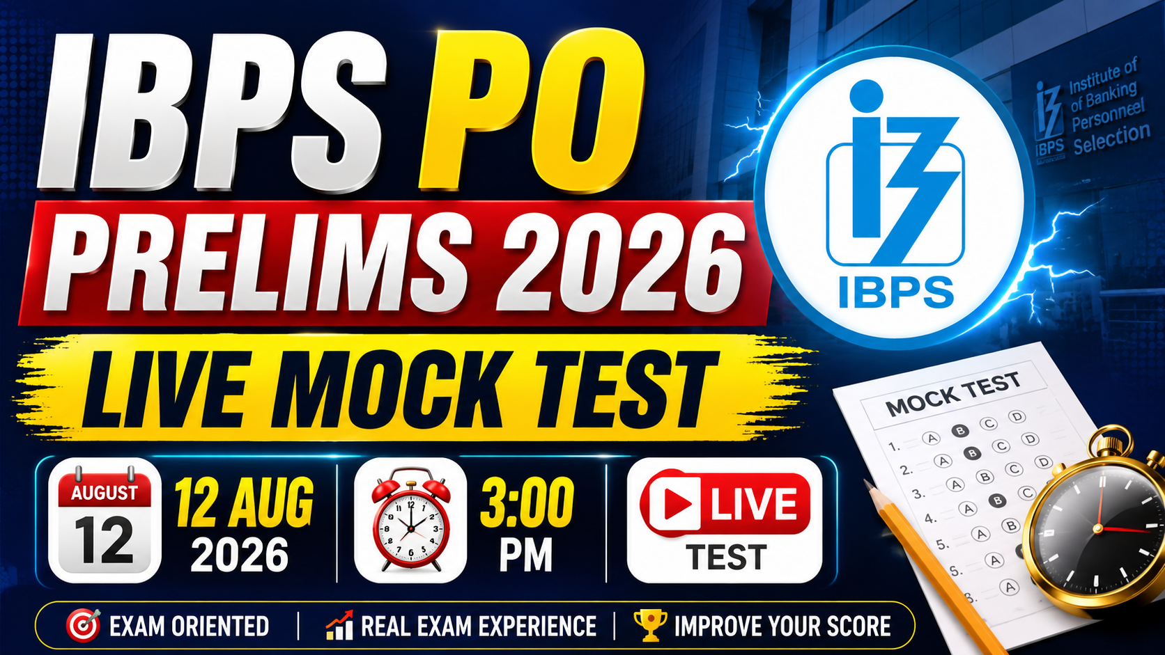IBPS Prelims Live Mock 2026
