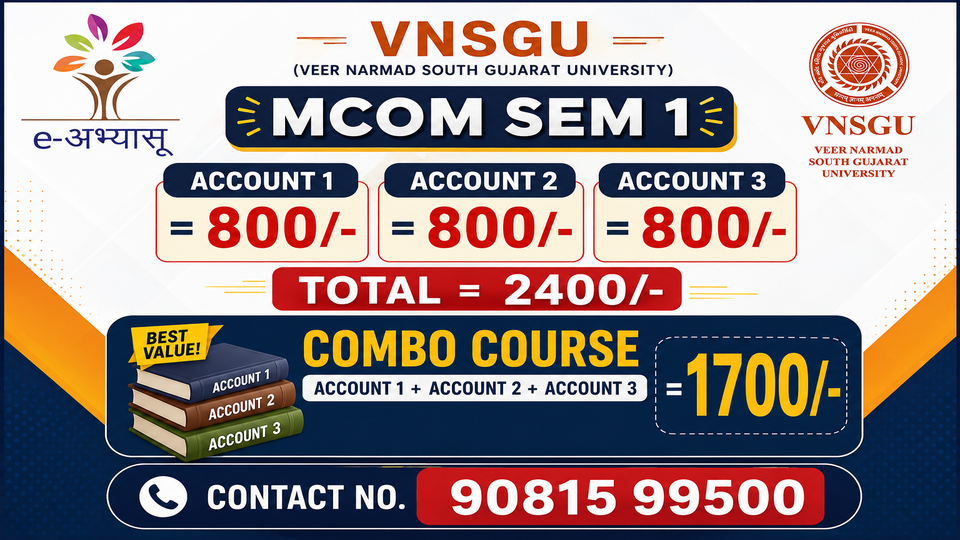 Combo Course Mcom sem 1 (2026-27)