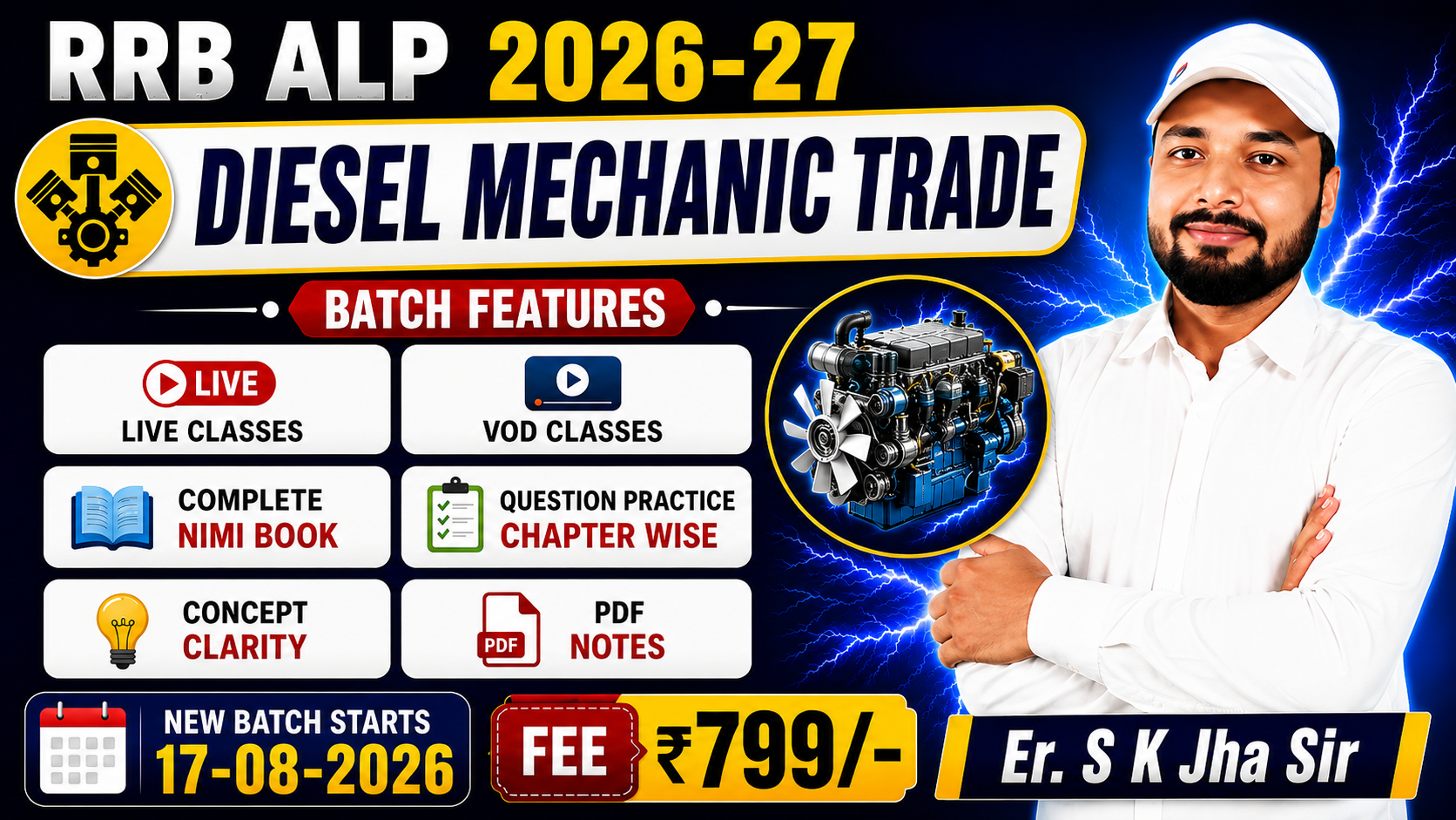 ALP 2026-27 | Diesel Mechanic Trade | Fee-799 || Er. S K Jha Sir || AL-3