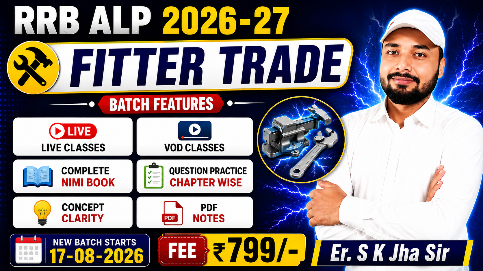 ALP 2026-27 | Fitter Trade | Fee-799 || Er. S K Jha Sir || AL-3