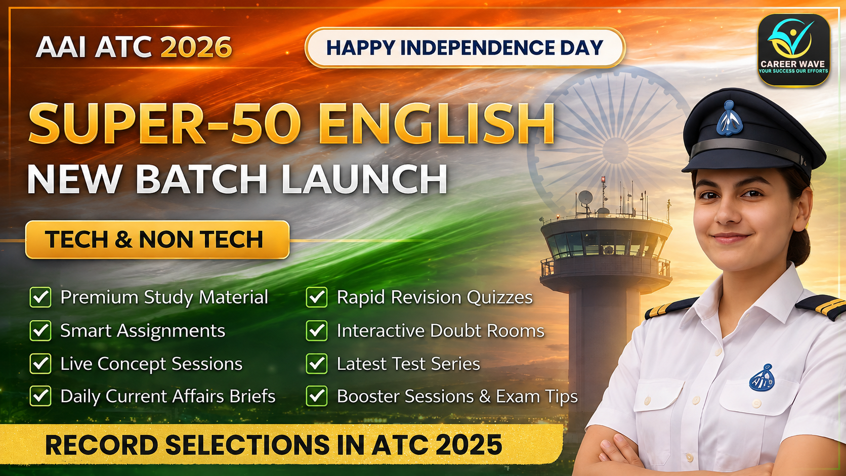AAI ATC 2026 | [ENGLISH] SUPER-50 (TECH + NON-TECH)