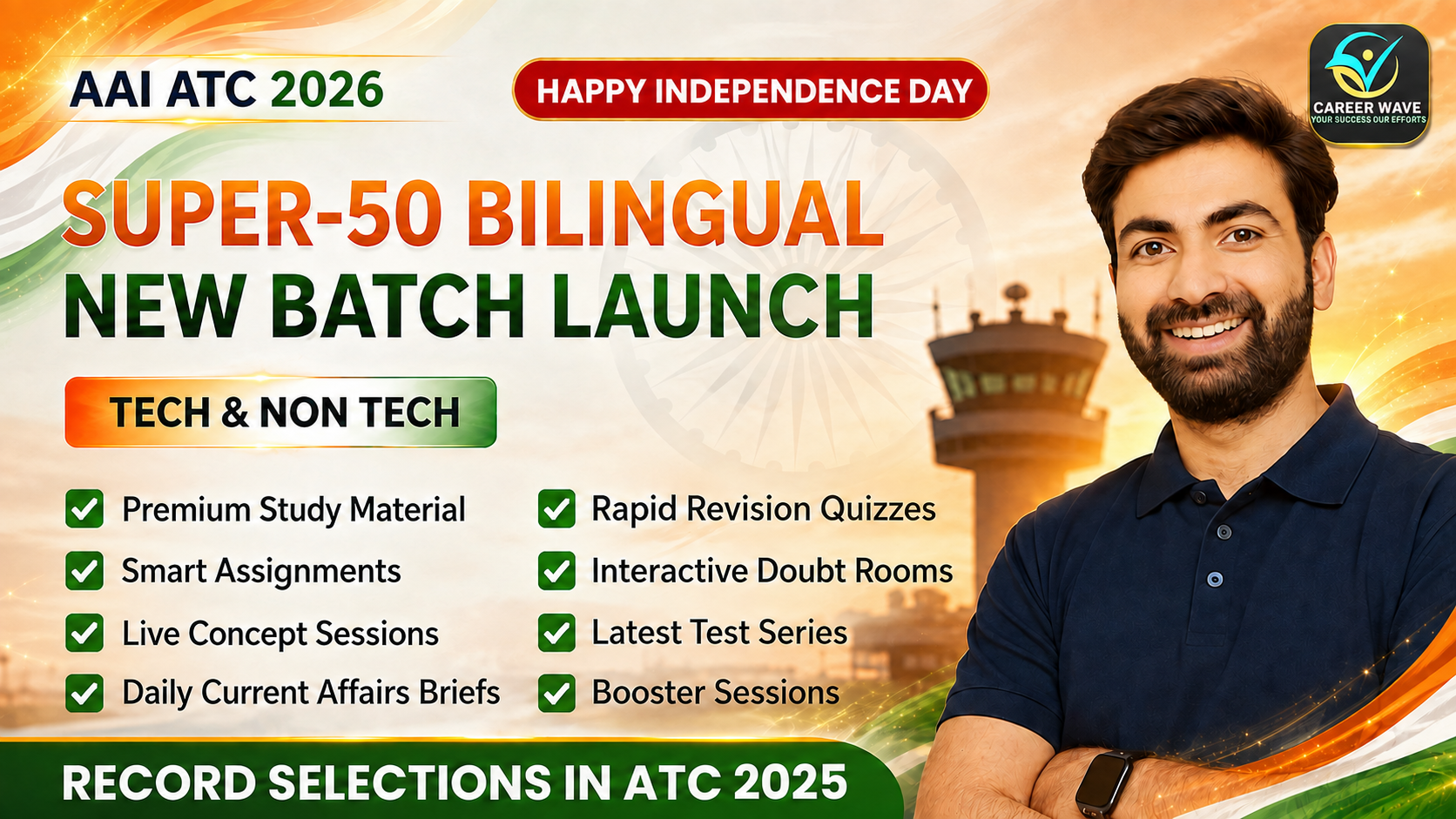 AAI ATC 2026 | SUPER-50 BILINGUAL BATCH (TECH + NON-TECH)