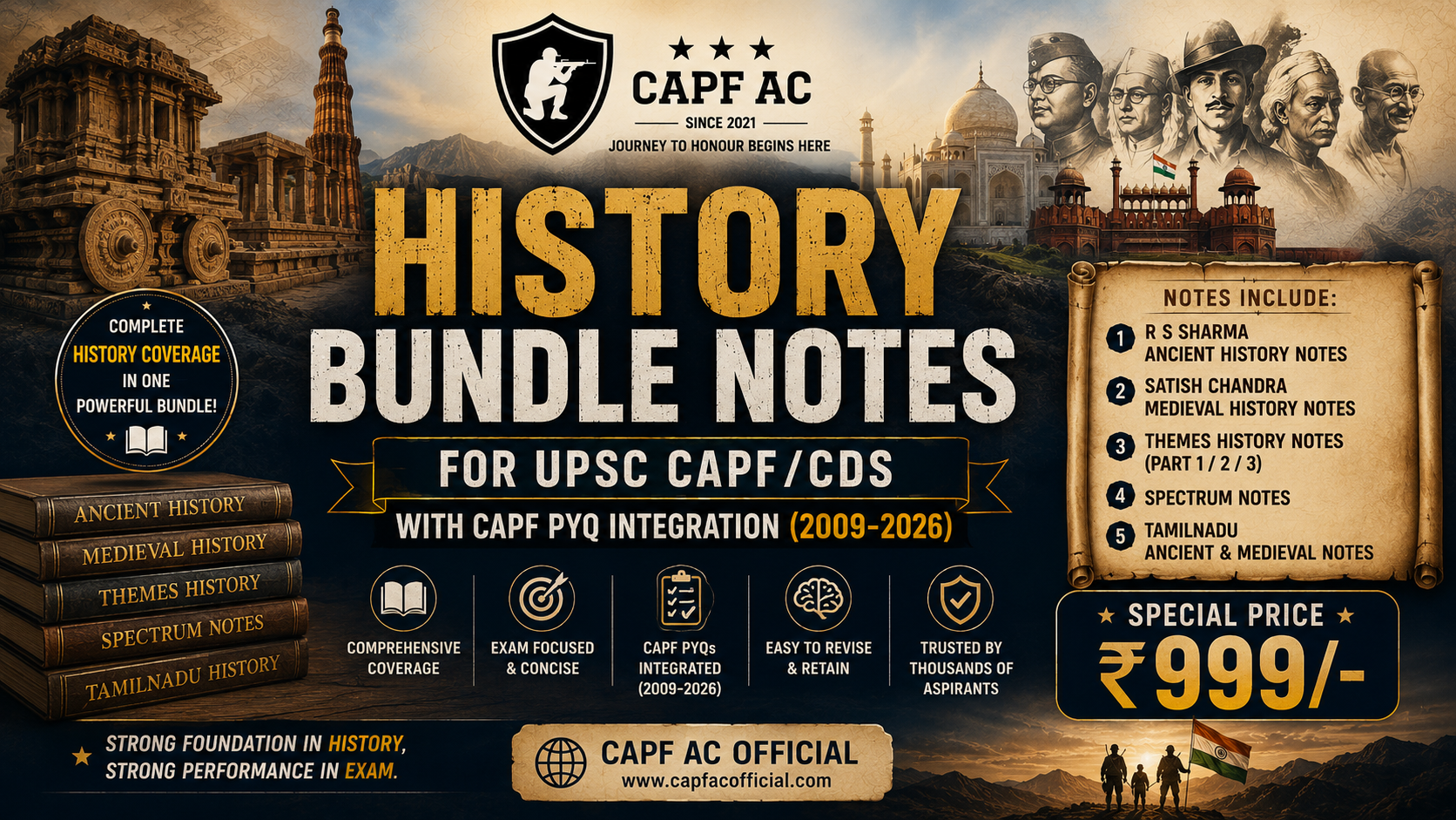 HISTORY BUNDLE NOTES FOR CAPF AC/CDS
