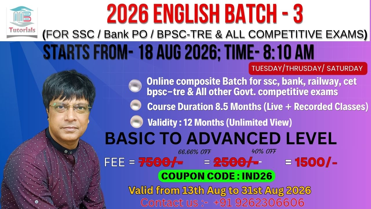 2026 ENGLISH BATCH - 3(TTS 8:10AM)