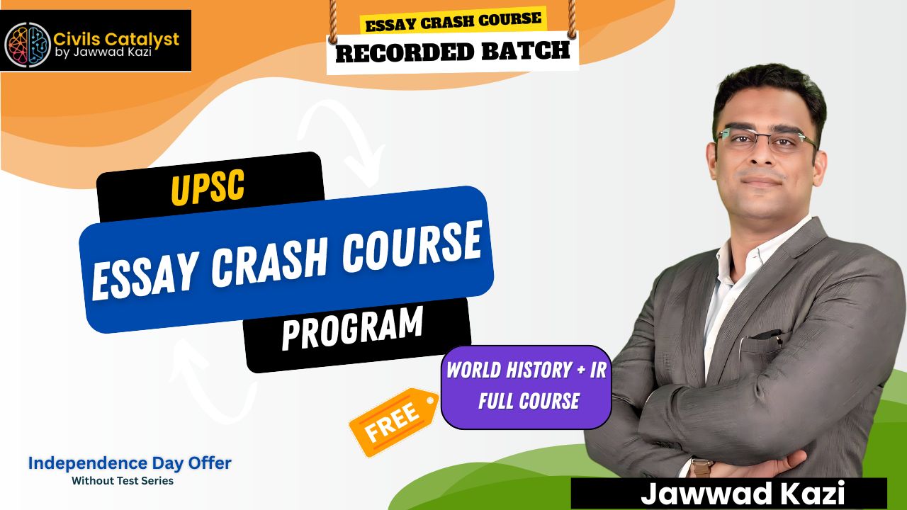 UPSC Recorded Crash Course 2026 + World History + International Relations Course  (Combo Course)