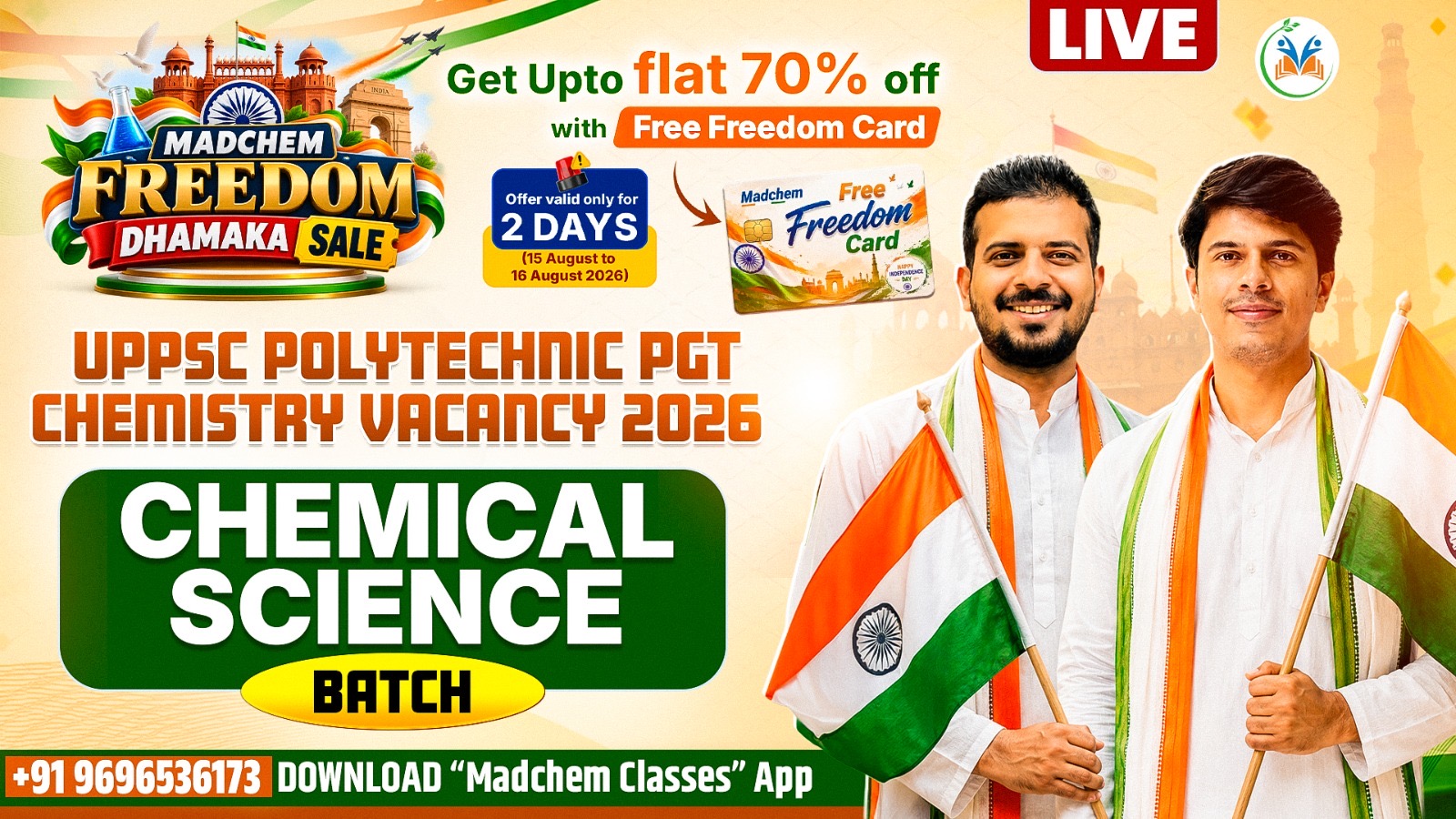UPPSC Polytechnic PGT Chemistry Vacancy 2026