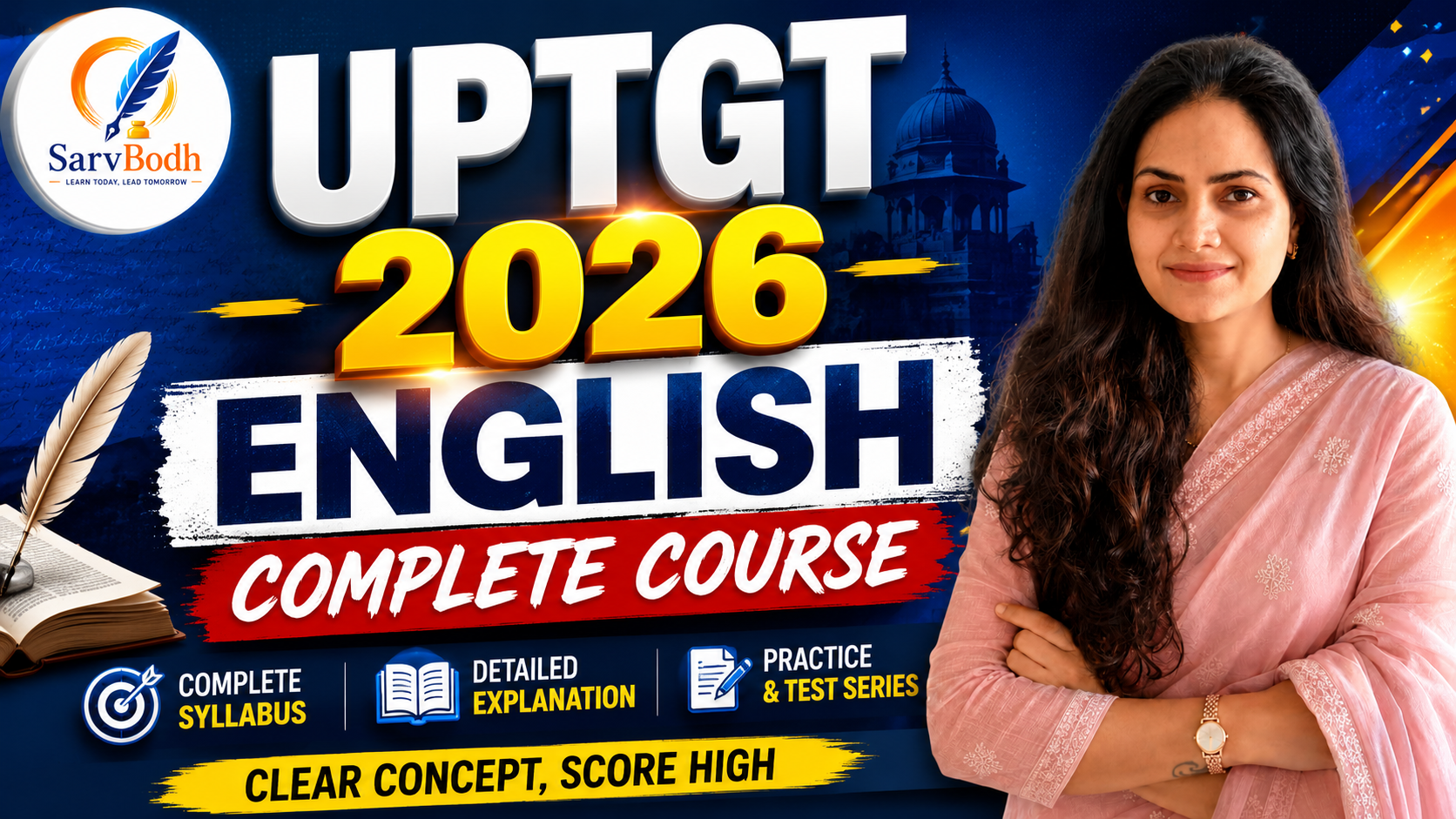 UPTGT ENGLISH COMPLETE COURSE 2026