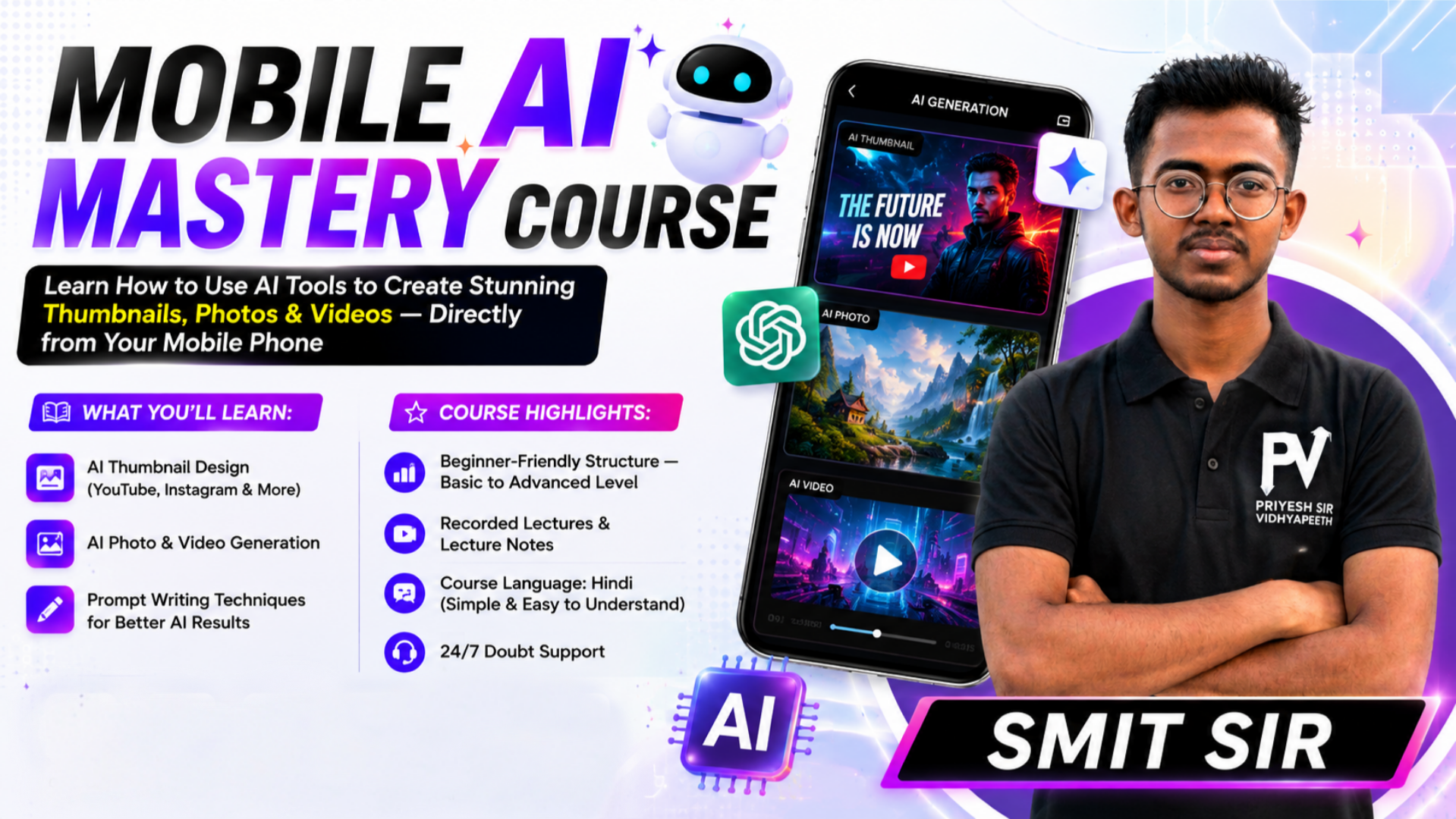 MOBILE AI MASTERY COURSE [ BASIC TO ADVANCE ]