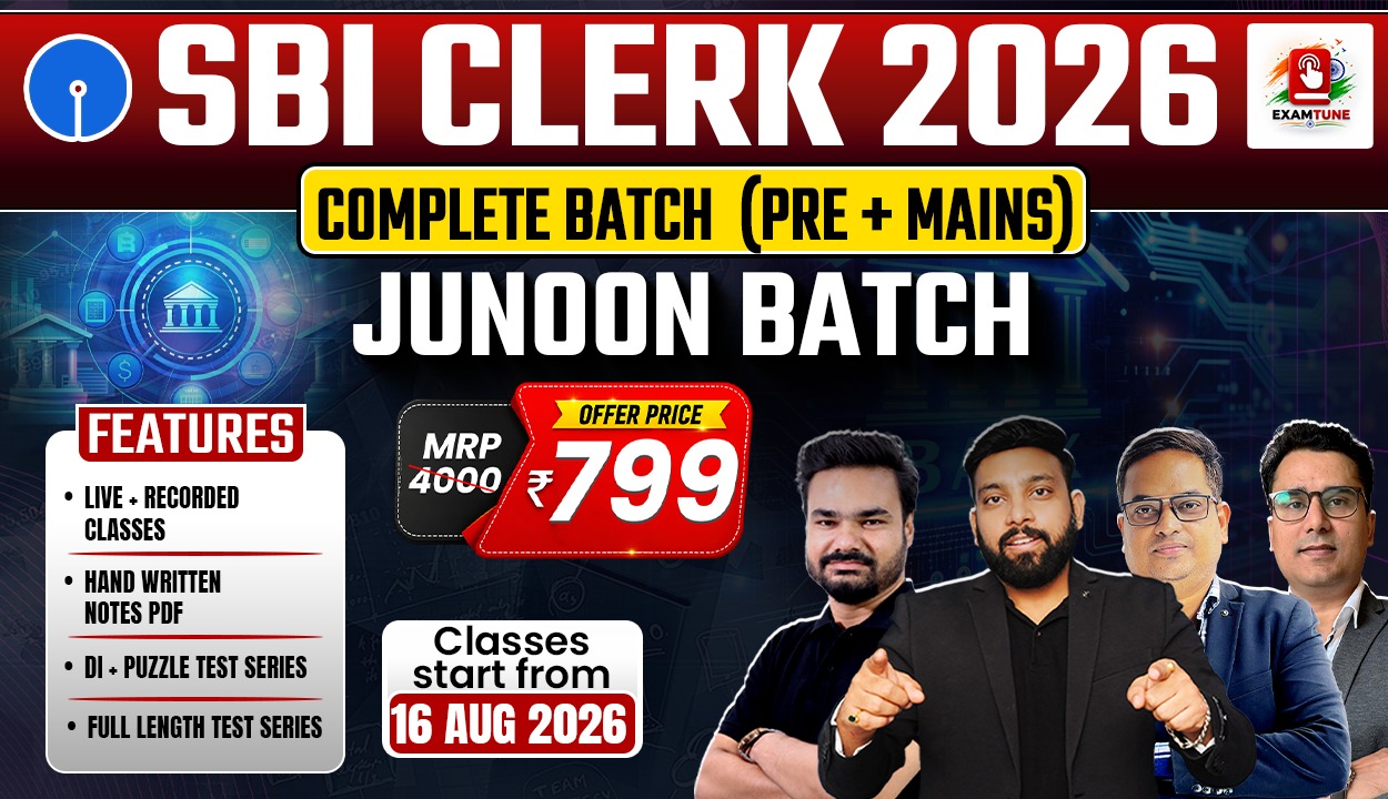 SBI Clerk 2026 Complete Target (Junoon) Batch | SBI Clerk 2026 Pre + Mains