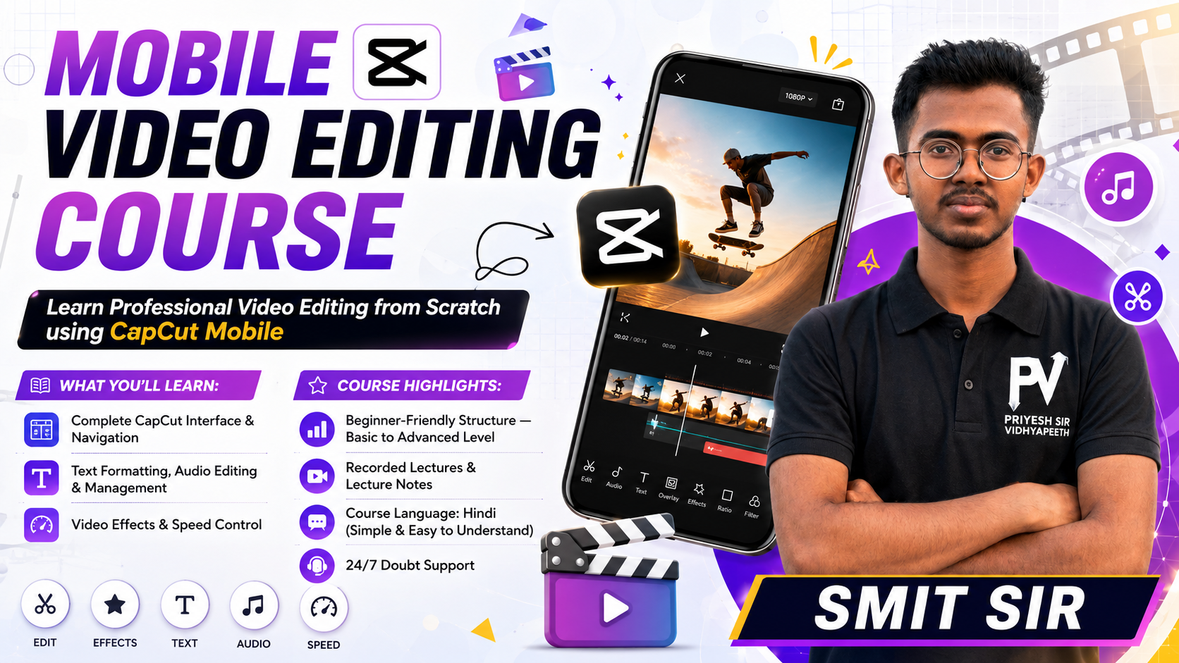 MOBILE VIDEO EDITING COURSE [ BASIC TO ADVANCE ]