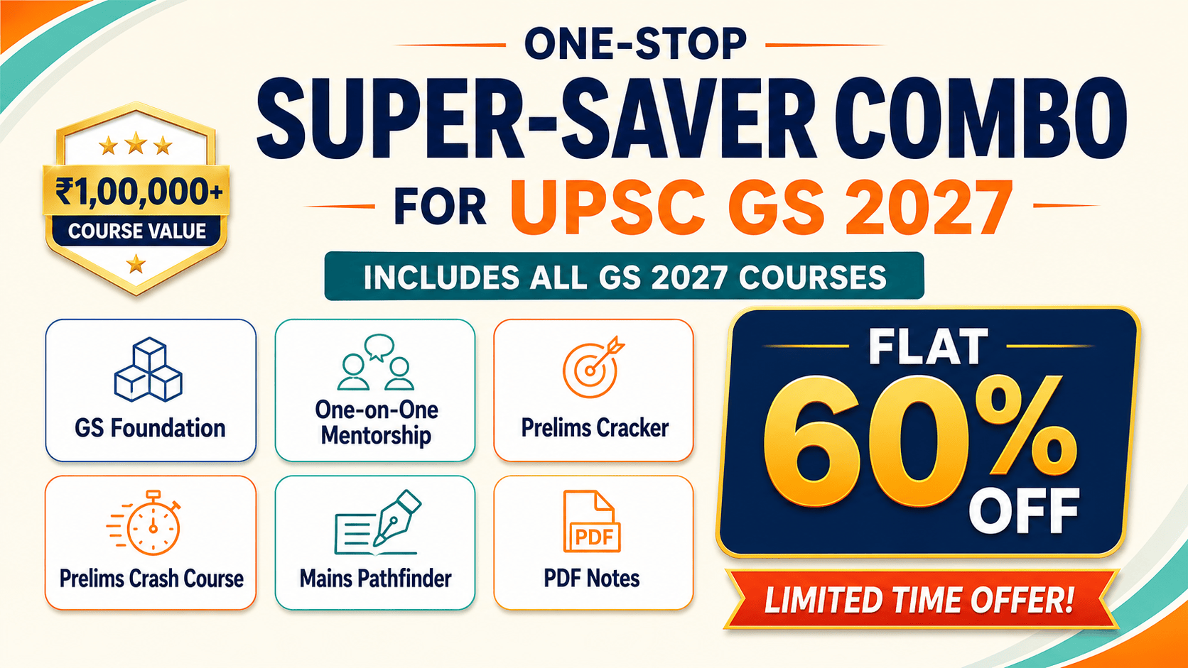 One-Stop Super-Saver COMBO for UPSC GS 2027 (Includes ALL the PMF IAS GS 2027 Courses)