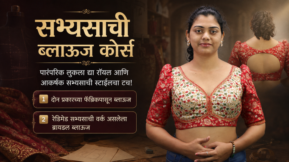 सभ्यसाची ब्लाऊज डिझायनिंग कोर्स