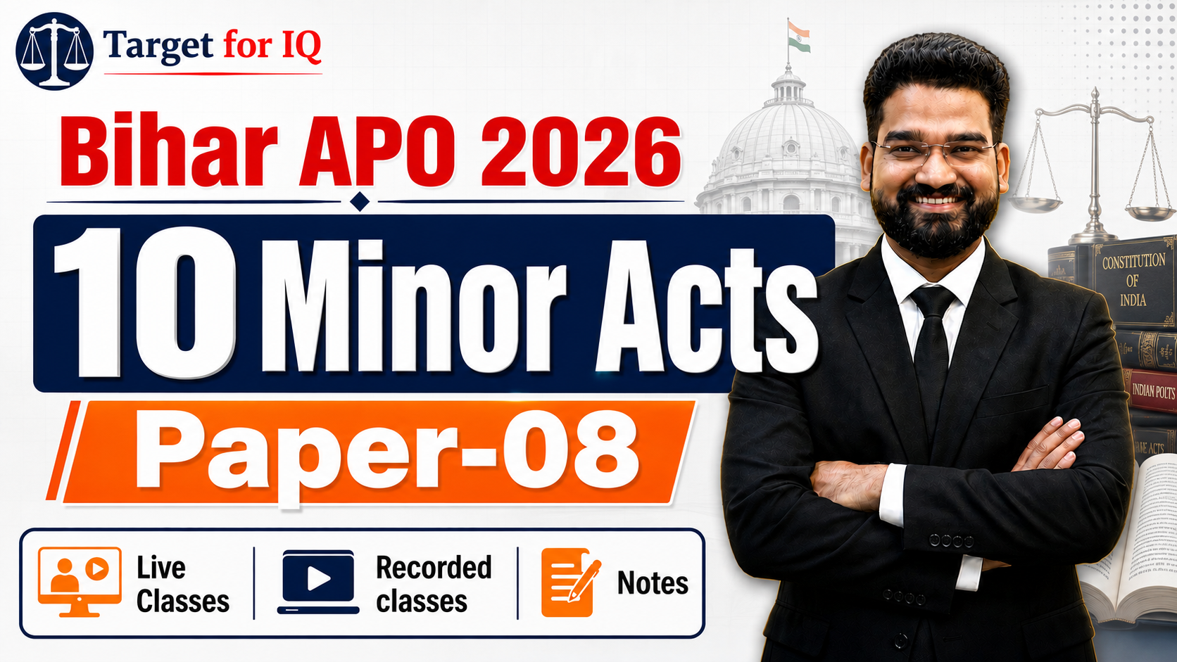 🟢10 Minor Acts | Paper-08 | Bihar APO 2026