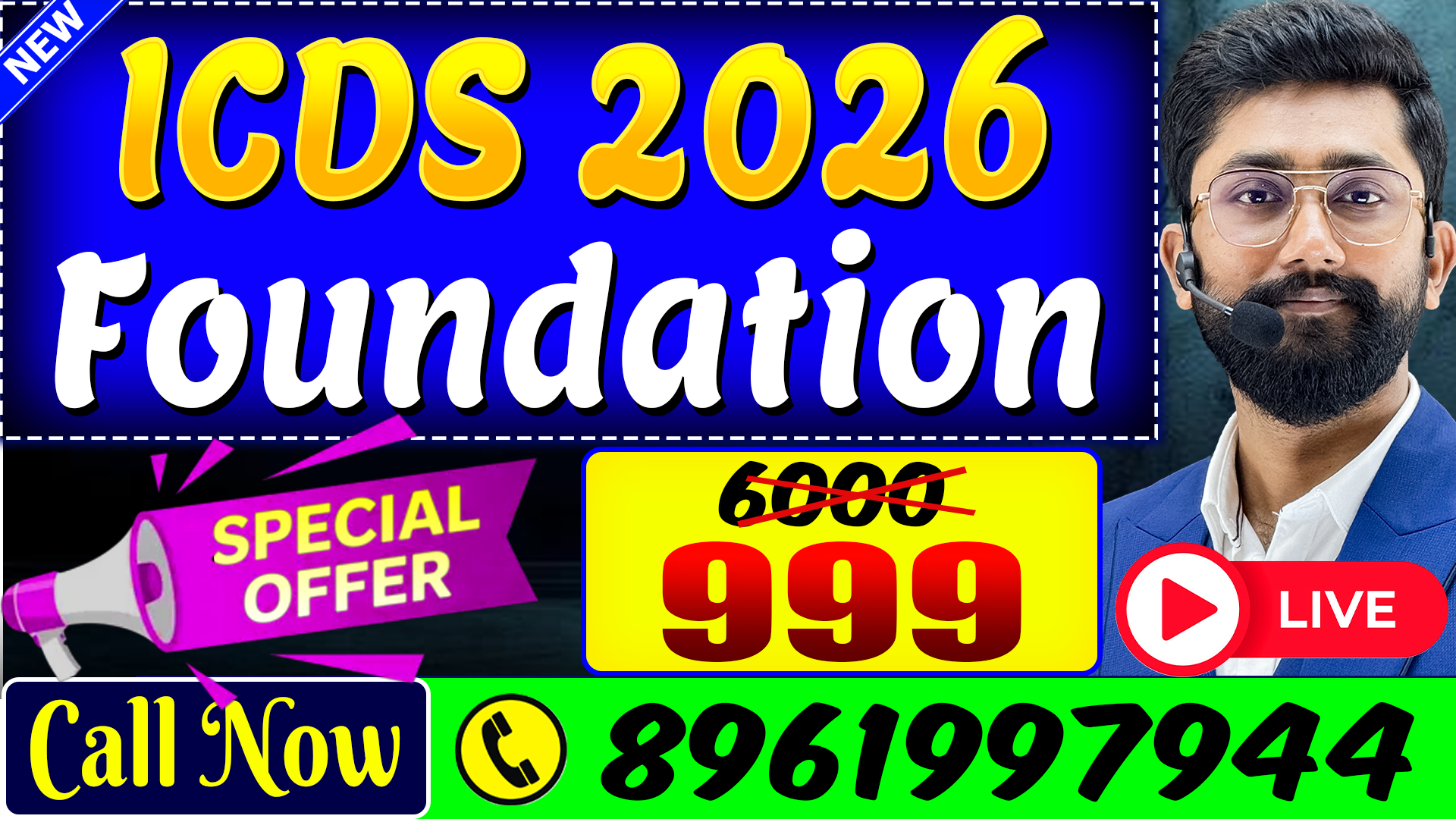 đ¯ ICDS 2026 Foundation Live Course | Best ICDS 2026 Preparation
