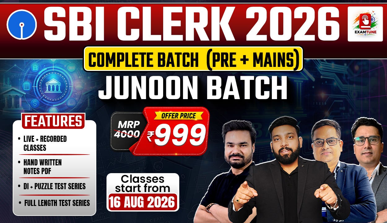 SBI Clerk 2026 Complete Target (Junoon) Batch | SBI Clerk 2026 Pre + Mains