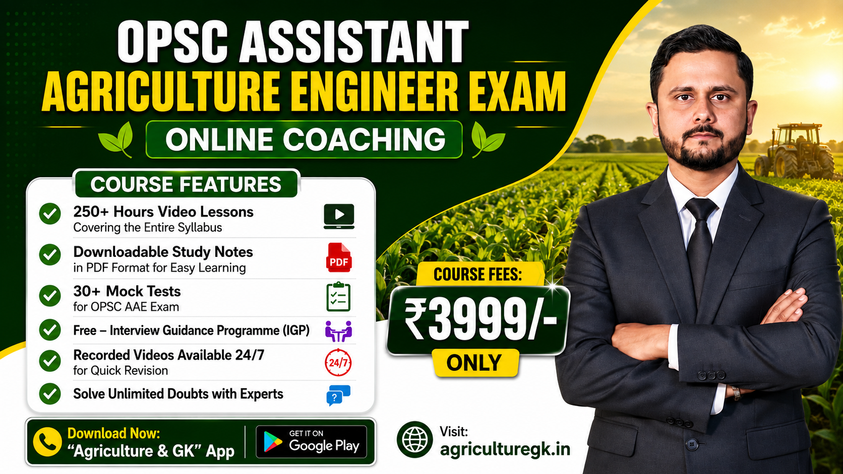 OPSC Assistant Agriculture Engineer Exam Complete Course